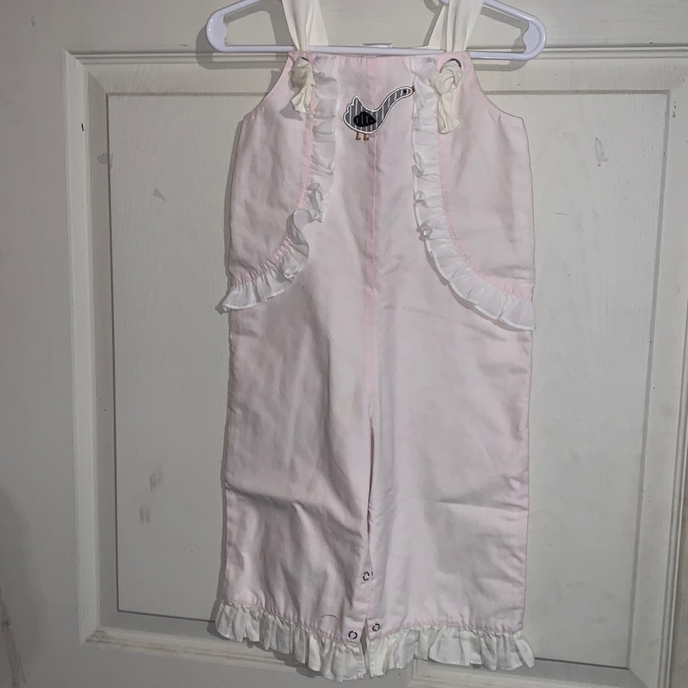HTF Well Dressed Wolf Goose Overalls Pants Romper UNICORN OG RARE 18 mos
